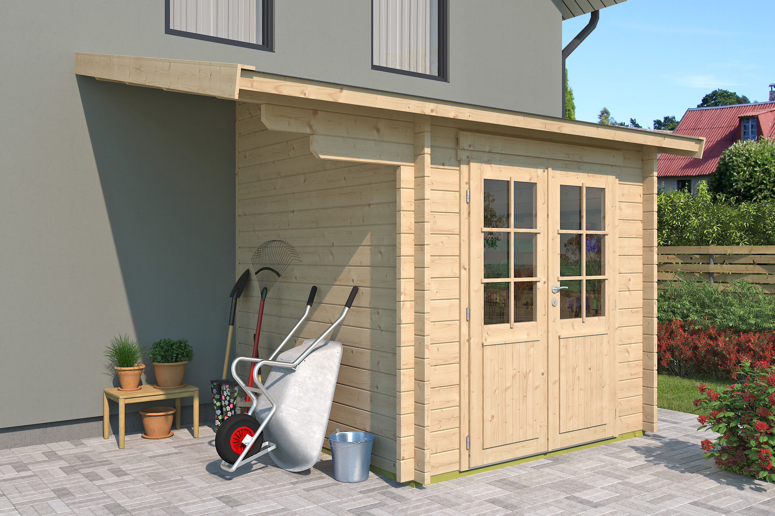 26% Rabatt ! Gartenhütte Modell Pulti 44 G 3x2m