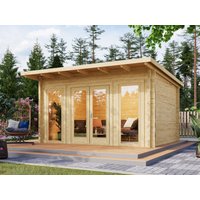 26% Rabatt ! Fjordholz Gartenhütte Modell Berlin 70 B Modern 4x3m