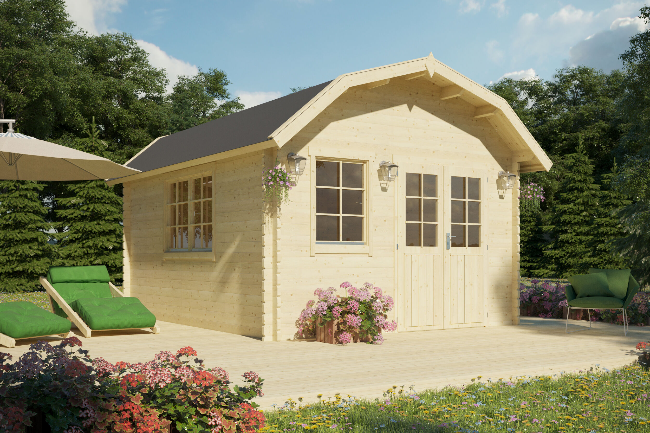 26% Rabatt ! Gartenhütte Modell Gnesta 40 4x3m