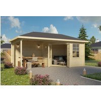 26% Rabatt ! 5-Eck Gartenhütte Modell Helsingborg 40 5x3m