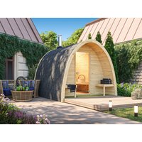 26% Rabatt ! Fjordholz Pod-Sauna Modell 300 - Außensauna Bausat