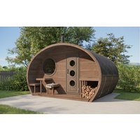 26% Rabatt ! Fjordholz Ovales Saunafass Modell Frodo 2-Raum