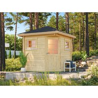 26% Rabatt ! Fjordholz 5-Eck Saunahaus Modell Mari 44 A