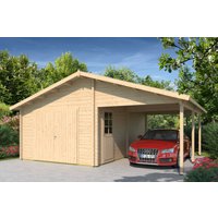 26% Rabatt ! Fjordholz Holzgarage mit Carport Modell Bjarne 44