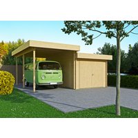26% Rabatt ! Fjordholz Holzgarage mit Carport Modell Keitum 44