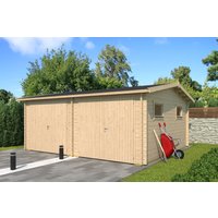 26% Rabatt ! Fjordholz Doppel Holzgarage Modell Reinbeck 70