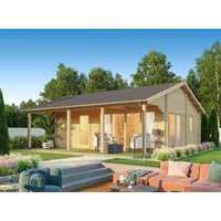 26% Rabatt ! Fjordholz Satteldach Gartenhütte Modell Mikka 70 B 8x6m