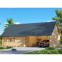 26% Rabatt ! Fjordholz Holzgarage mit Carport Modell Claus 70