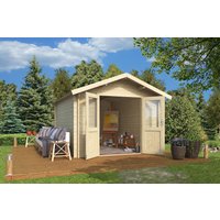 26% Rabatt ! Fjordholz Satteldach Gartenhütte Modell Leipzig 44 4x3m