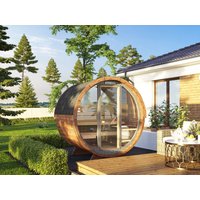 26% Rabatt ! Fjordholz Fass-Sauna Modell Leo Premium