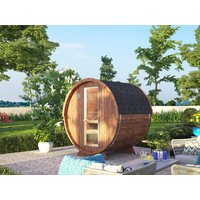 26% Rabatt ! Fjordholz Fass-Sauna Modell Leo Classic