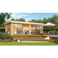 26% Rabatt ! Fjordholz Gartenhütte Alu Concept Lounge 70 B 6x4m