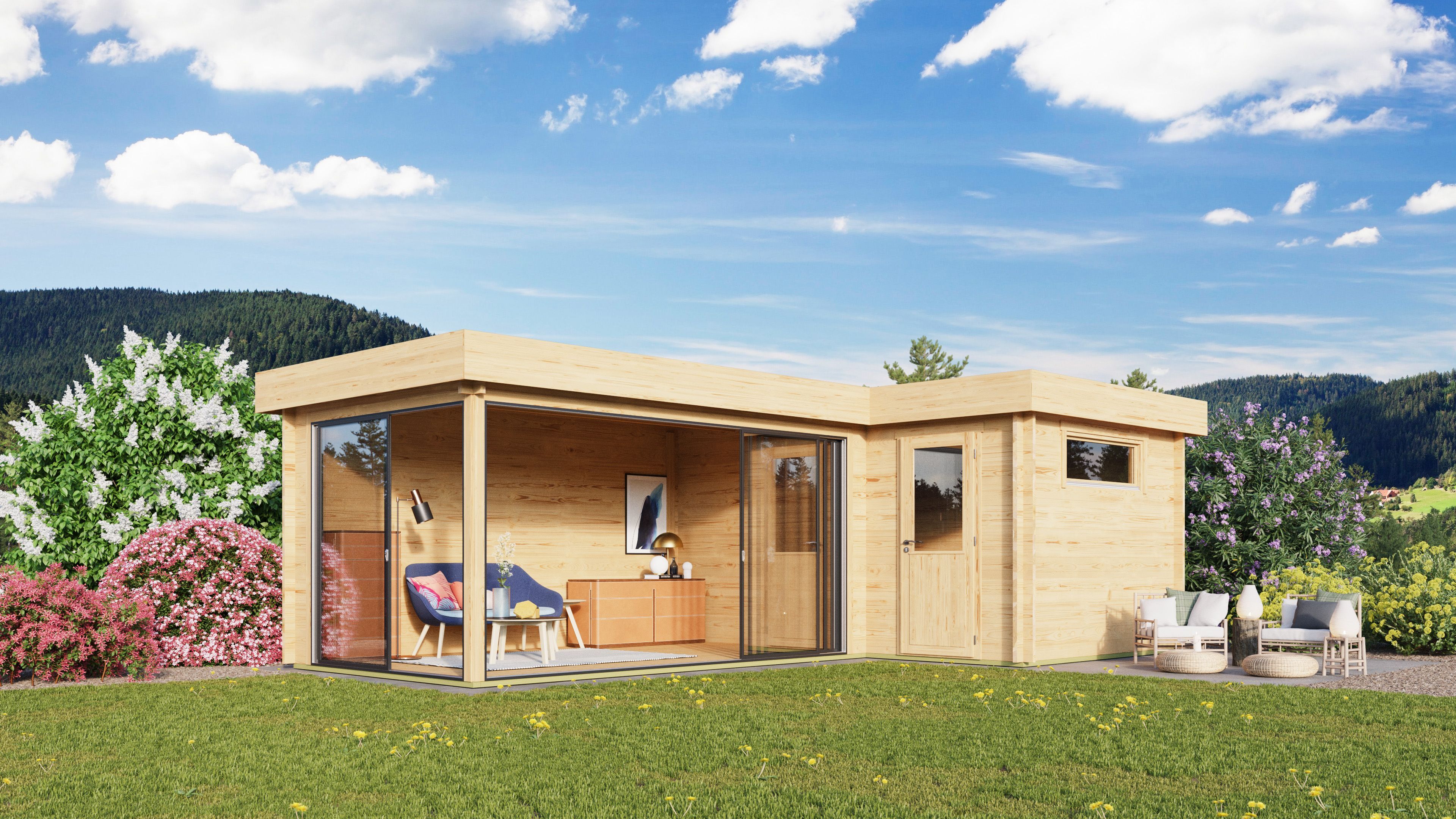 Fjordholz Gartenhütte Alu Concept 70 N 6x4m