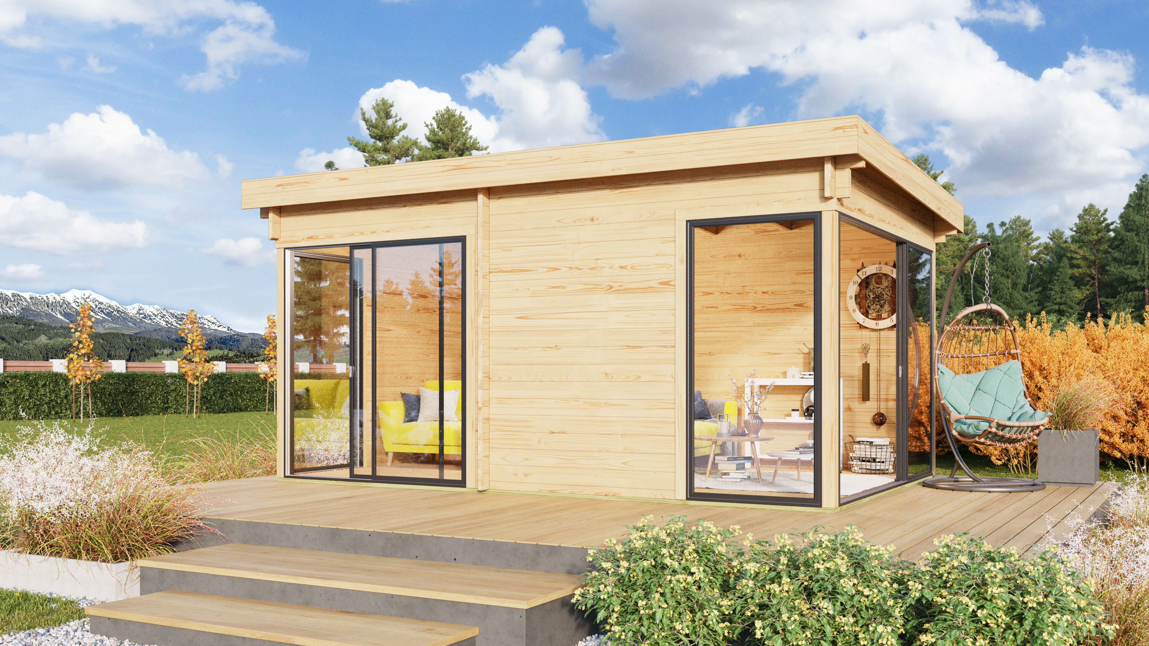 26% Rabatt ! Fjordholz Gartenhütte Alu Concept 70 G 6x4m