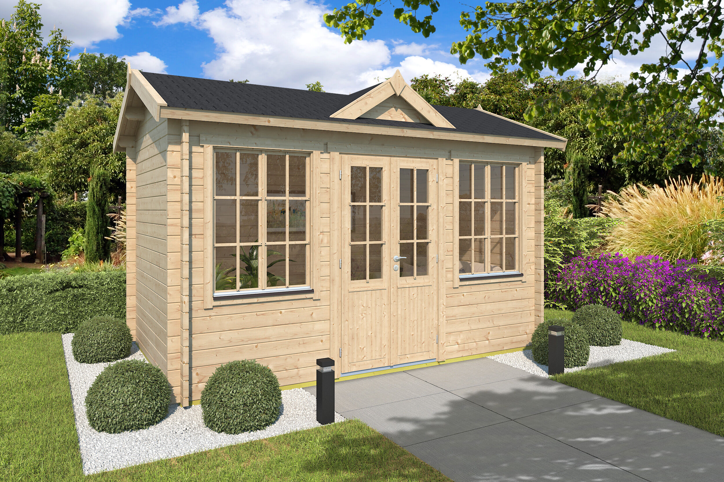 26% Rabatt ! Fjordholz Gartenhütte Modell Teehaus Cambridge 70 4x3m