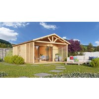 26% Rabatt ! Fjordholz Gartenhütte  Alu Concept Arosa 44 B 6x4m