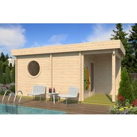 26% Rabatt ! Fjordholz Saunahaus Modell Cube Rondo 70 D