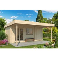 26% Rabatt ! Fjordholz Gartenhütte Modell Kurt 44 D mit Vordach 6x4m