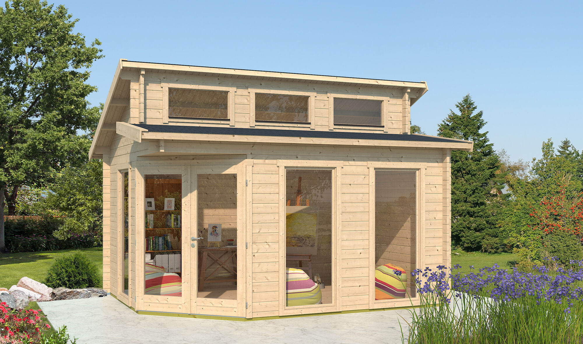 26% Rabatt ! Fjordholz Gartenhütte Modell Kono 44 A 4x3m