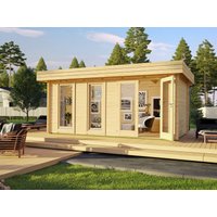 26% Rabatt ! Fjordholz Gartenhütte Modell Miriam 44 B Modern 5x3m