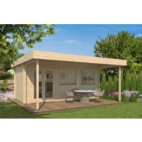 26% Rabatt ! Fjordholz Gartenhütte Modell Kurt 44 A mit Vordach