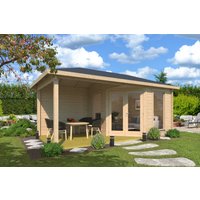 26% Rabatt ! Fjordholz Gartenhütte Modell Lisa 44 D Modern 5x3m