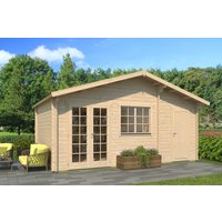 26% Rabatt ! Fjordholz Gartenhütte Modell Rolf 44 D 6x4m