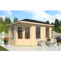 26% Rabatt ! Fjordholz Gartenhütte Modell Lisa 44 B Klassik 5x3m