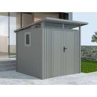 34% Rabatt ! Metall Gerätehaus Modell Skylight 4,45 m² Alu Grau