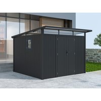 38% Rabatt ! Metall Gerätehaus Modell Skylight 7,56 m² Anthrazi