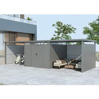 37% Rabatt ! Metall Gerätehaus Modell Style 7,56 m² Spar-Set-4