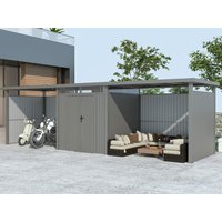 33% Rabatt ! Metall Gerätehaus Modell Style 4,45 m² Spar-Set 4