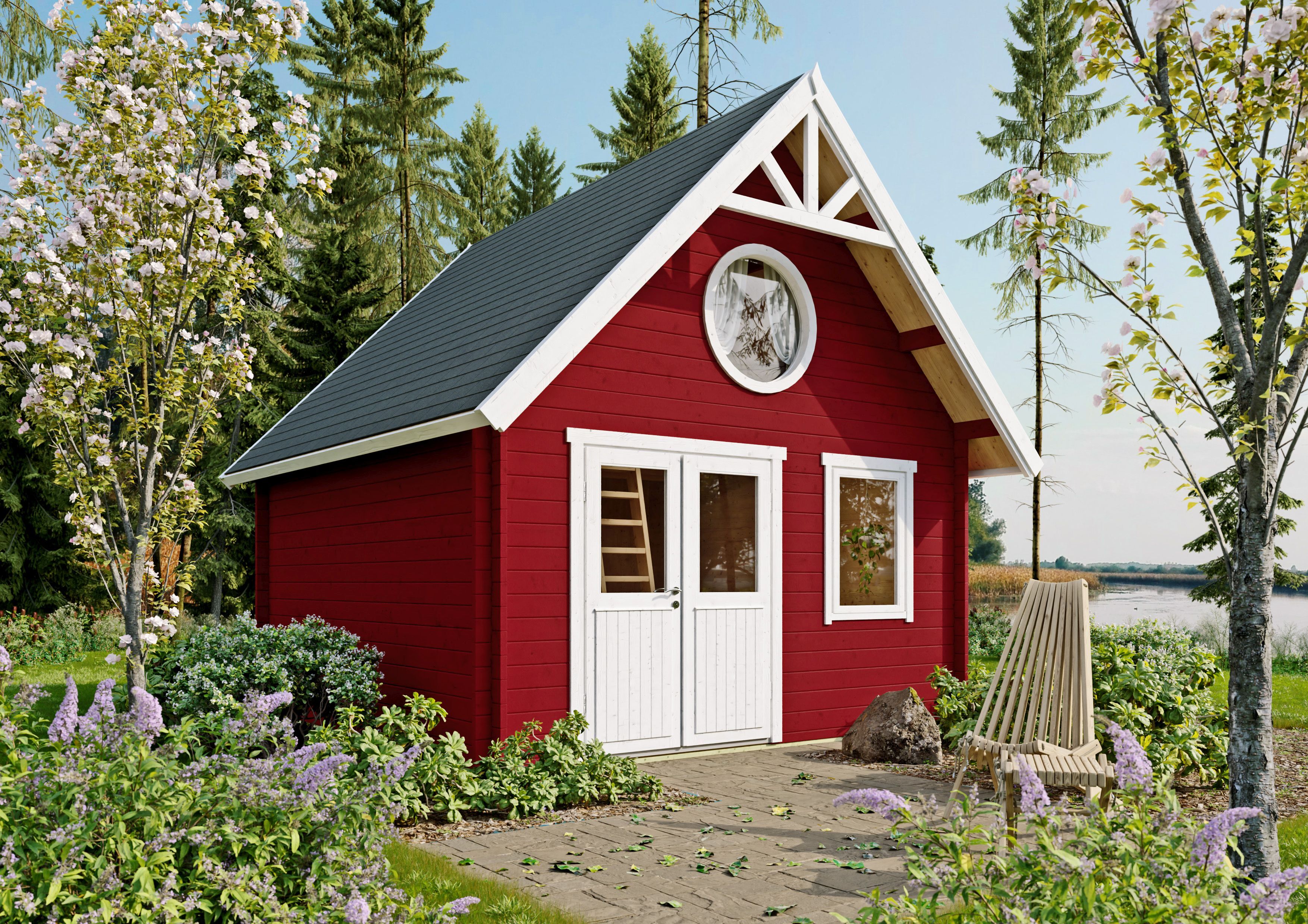 26% Rabatt ! Fjordholz Gartenhaus Modell Kjell 44 - klassisches