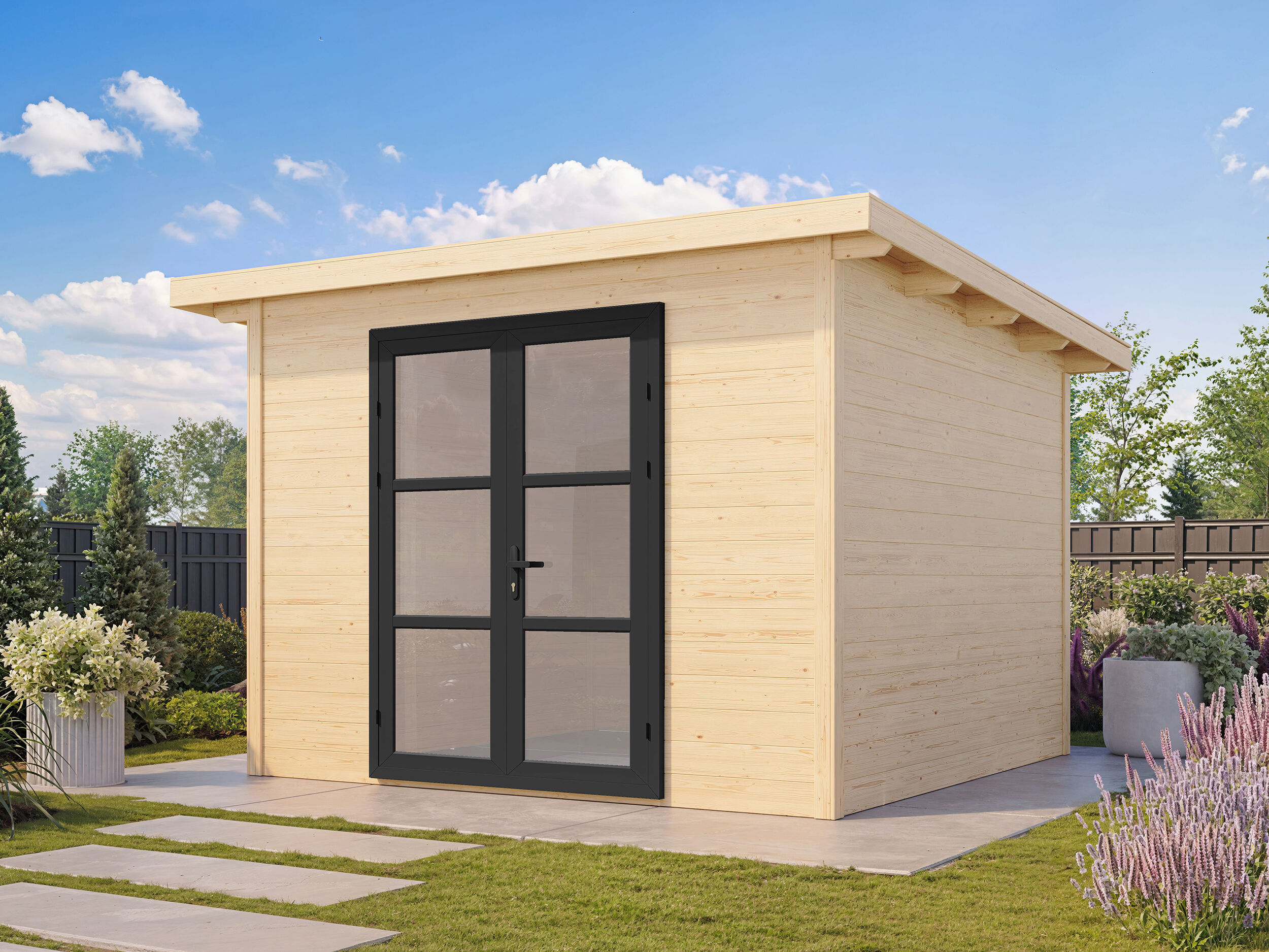 26% Rabatt ! Fjordholz Gartenhaus Modell Alu Line 28-A