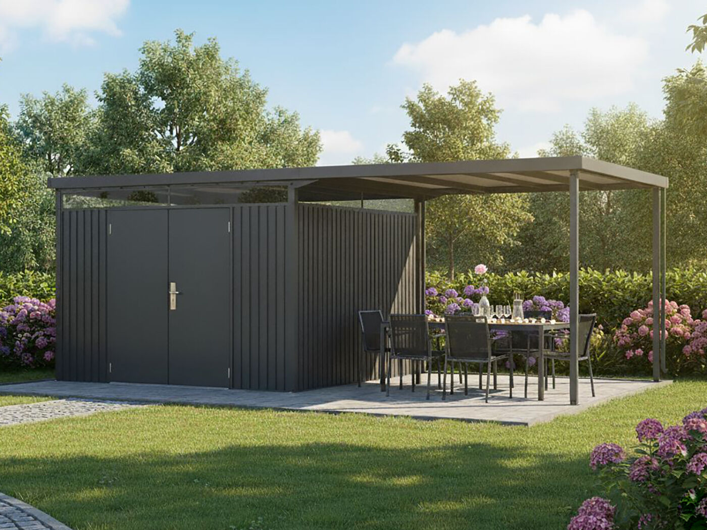 22% Rabatt ! StarLine Metall Gerätehaus Modell Solidum 17,22 m²