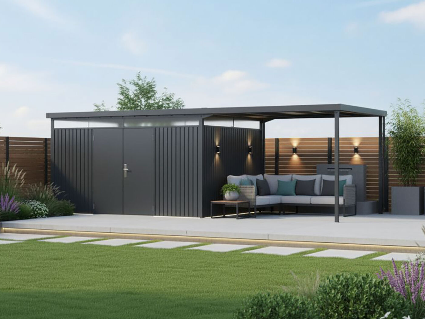 22% Rabatt ! StarLine Metall Gerätehaus Modell Solidum 19,60 m²