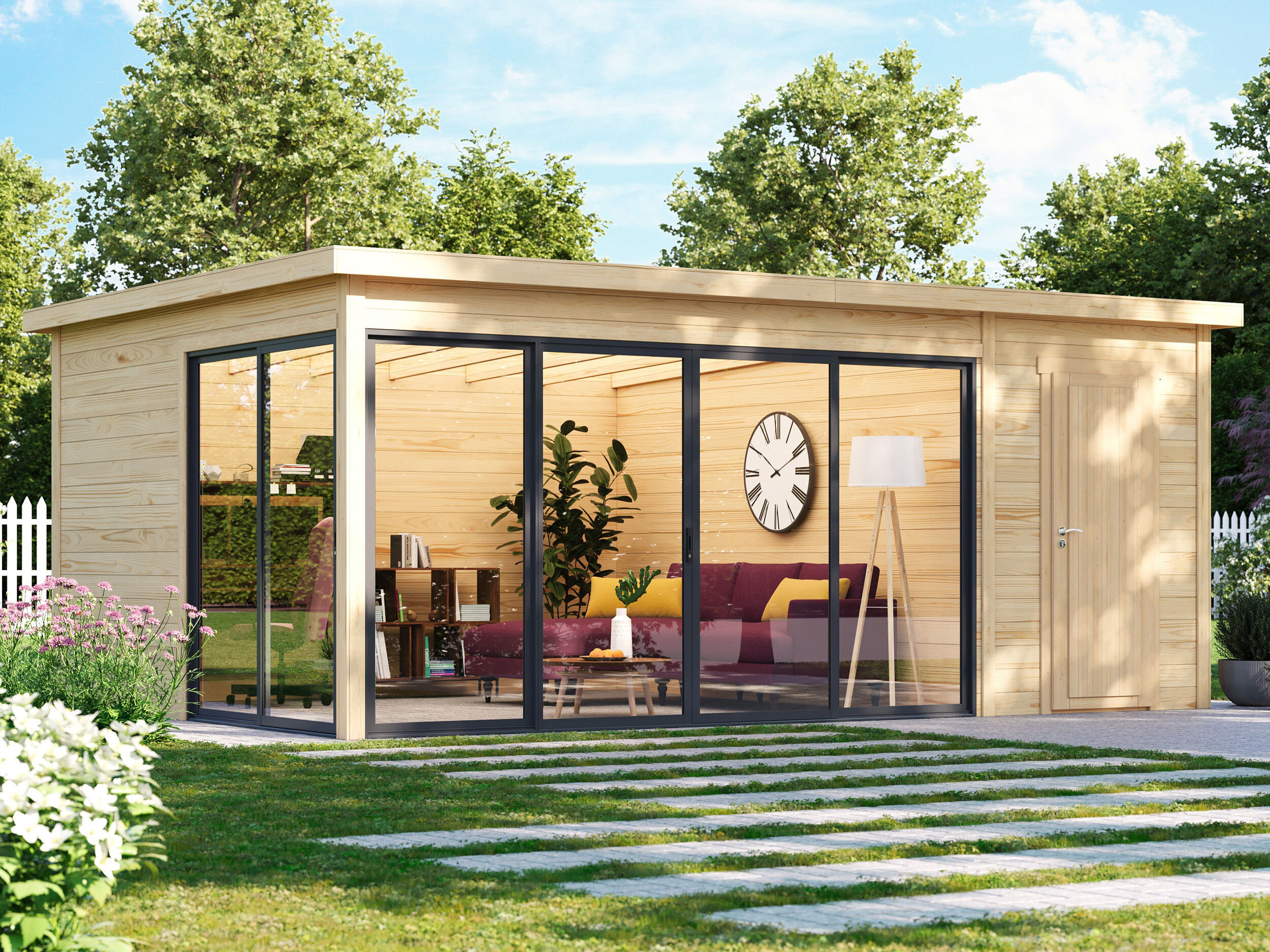 26% Rabatt ! Fjordholz Gartenhütte Modell Office IsoSlide 8 6x4m