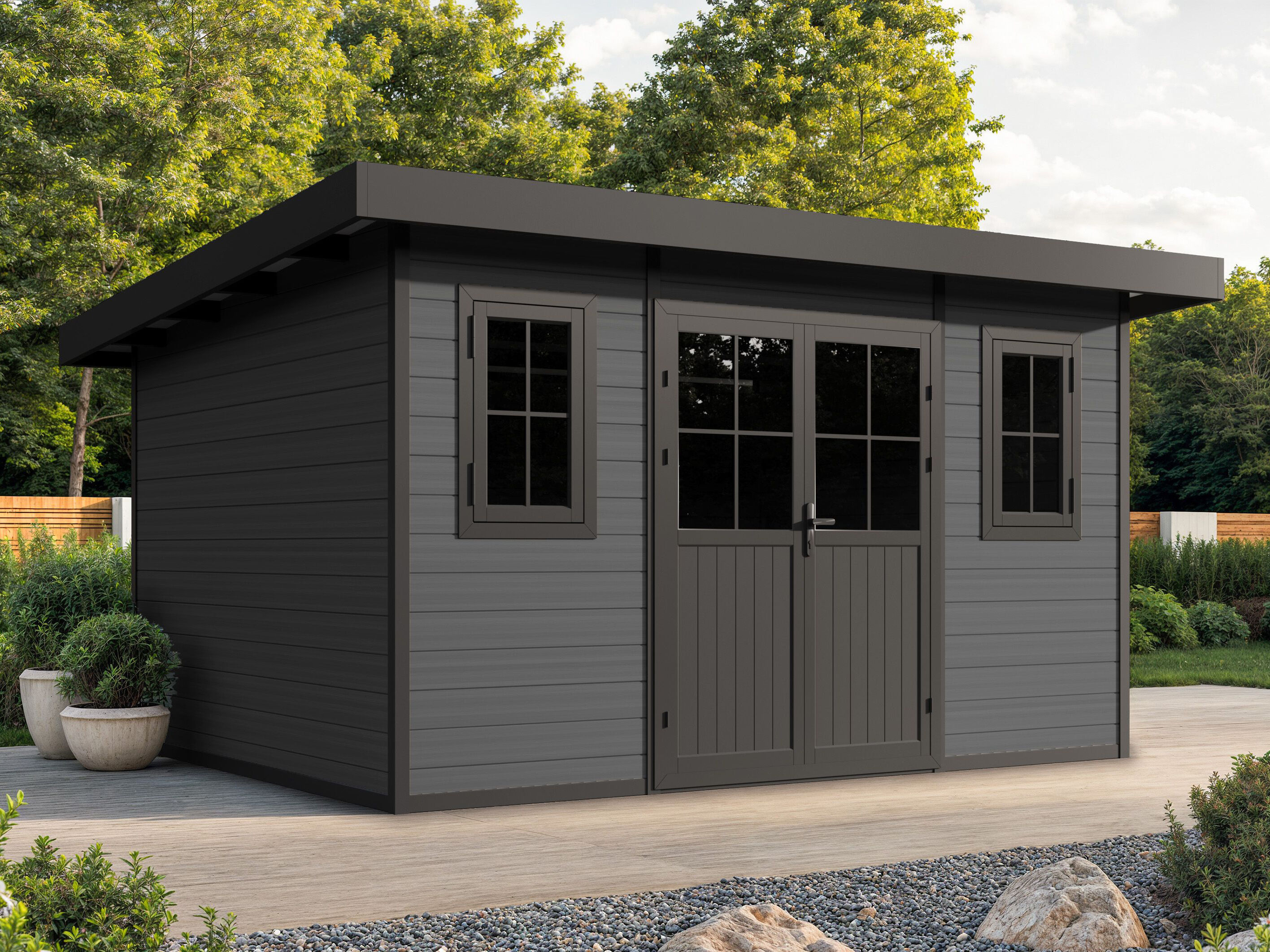 30% Rabatt ! WPC Gartenhaus Modell Style DeLuxe 11,28 m²