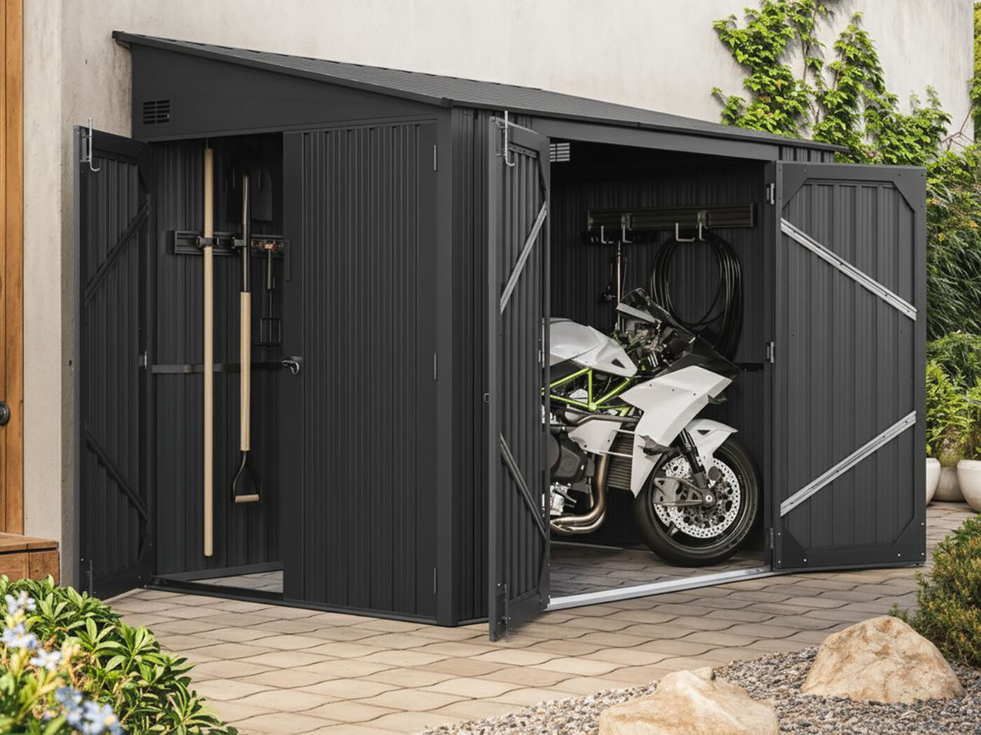 27% Rabatt ! Metallgerätehaus Modell Slope 3,82 m²