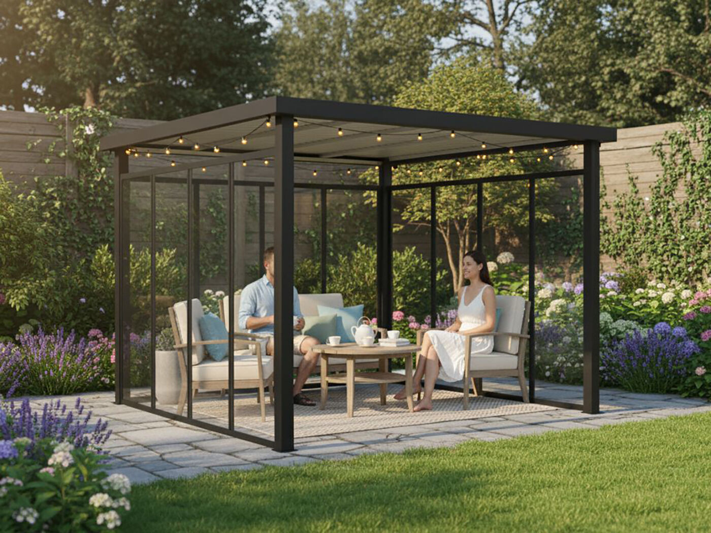 26% Rabatt ! Freistehendes Terrassendach Modell Nexus Sparset-2