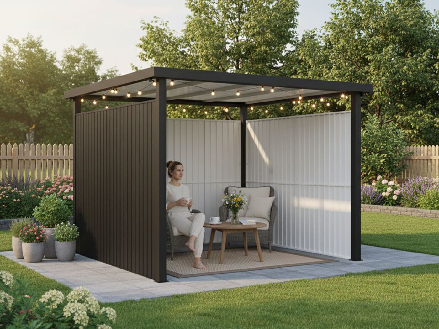 26% Rabatt ! Freistehendes Terrassendach Modell Nexus Sparset-1