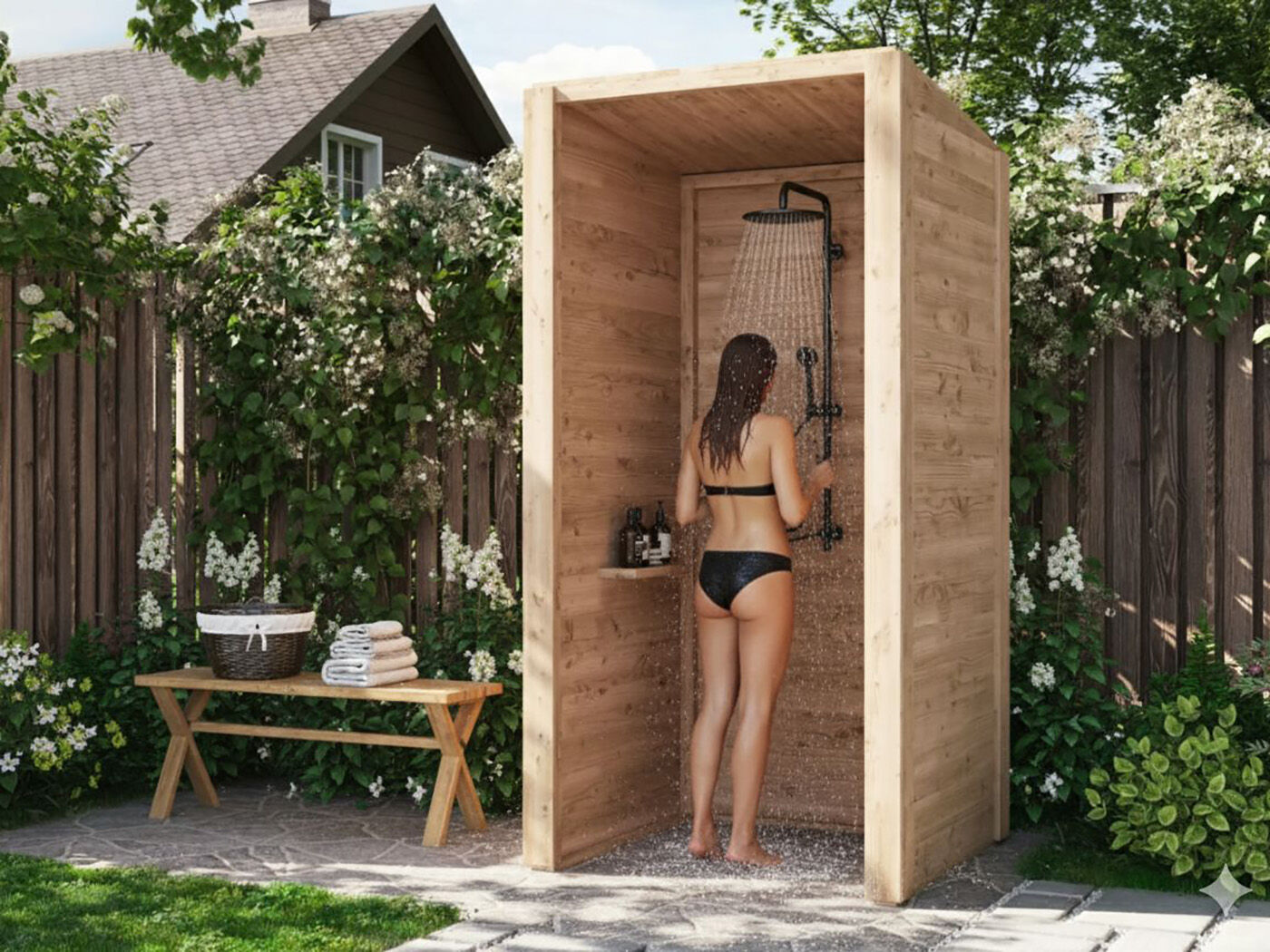 26% Rabatt ! Außendusche/Außenduschkabine Modell Waterfall