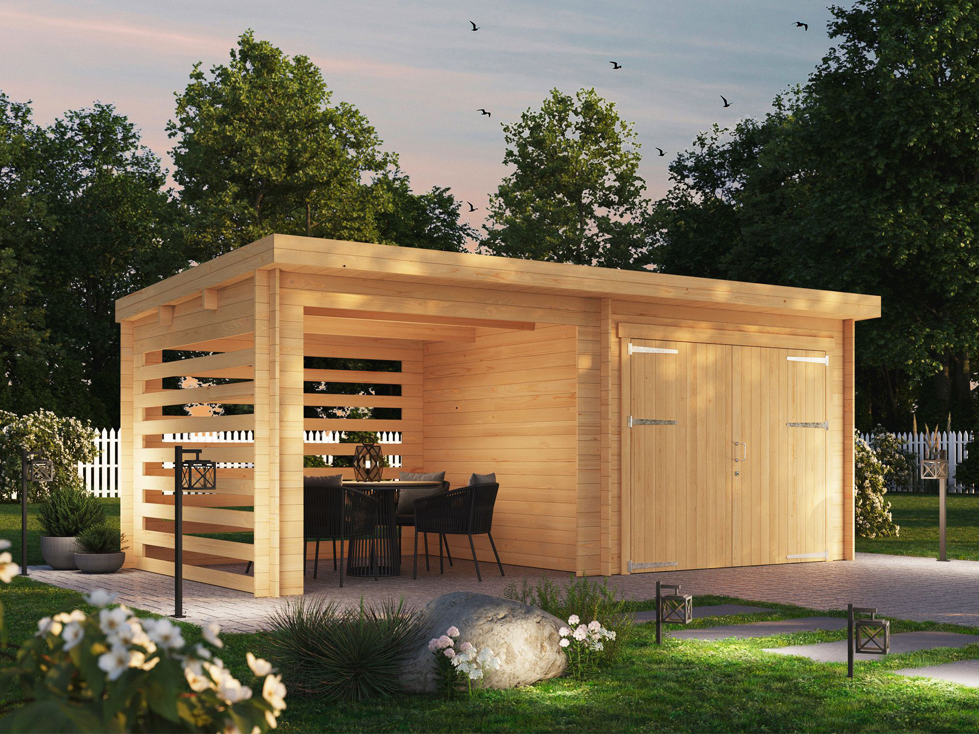 26% Rabatt ! Fjordholz Gartenhaus Modell Gardenstore 28 C, Natu