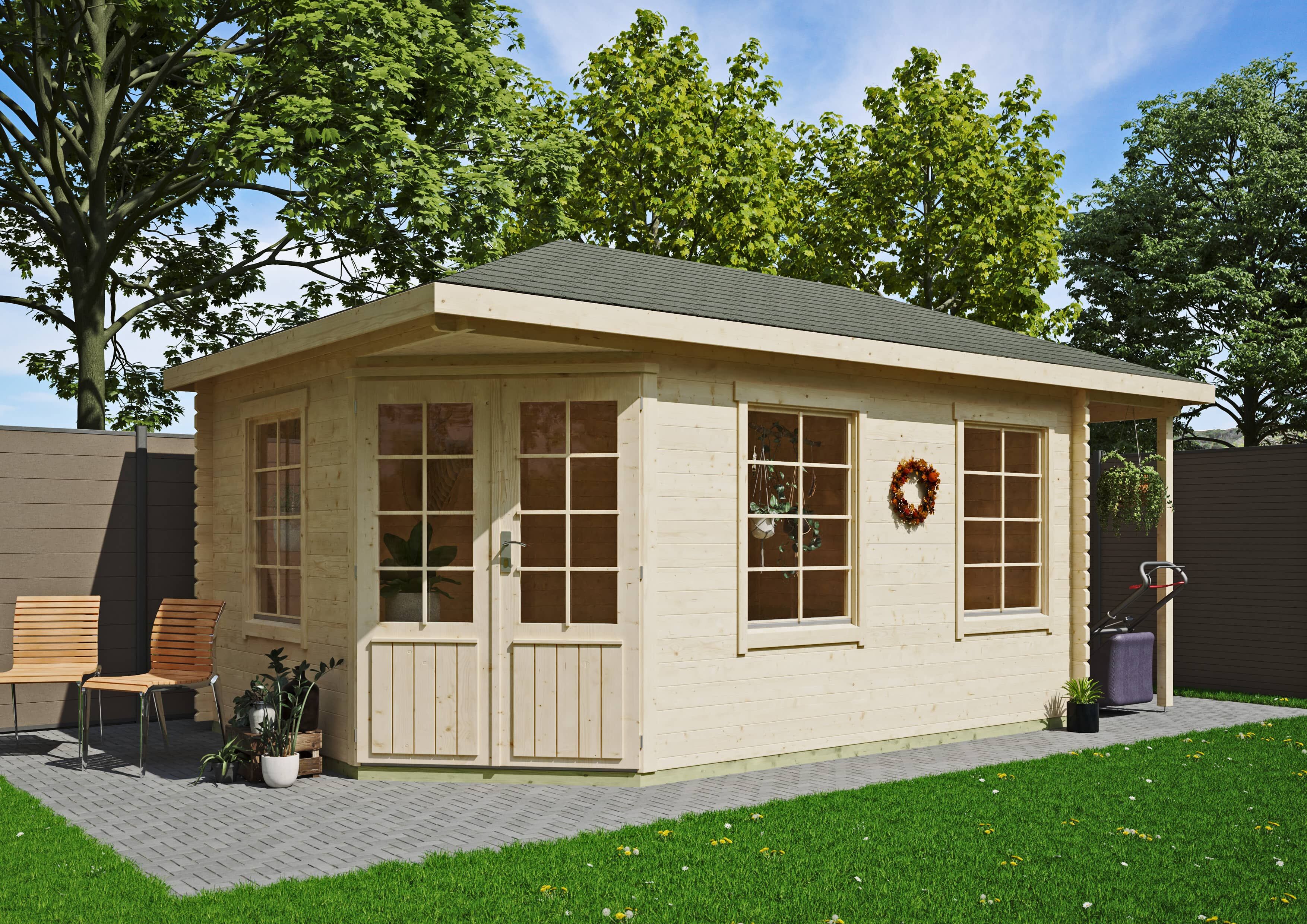 26% Rabatt ! 5-Eck Gartenhütte Modell Isa 40 B