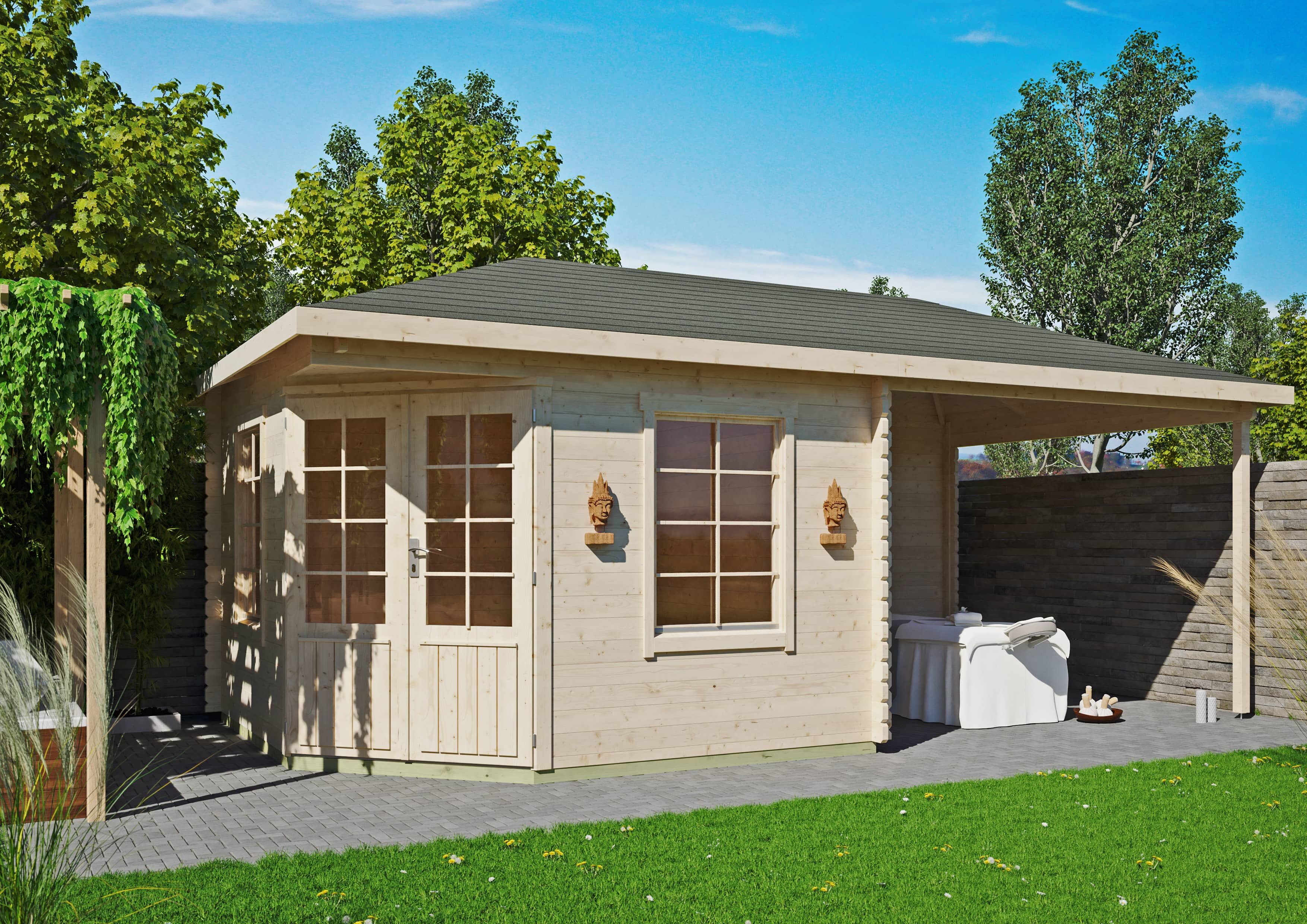 26% Rabatt ! 5-Eck Gartenhaus Modell Isa 40 D