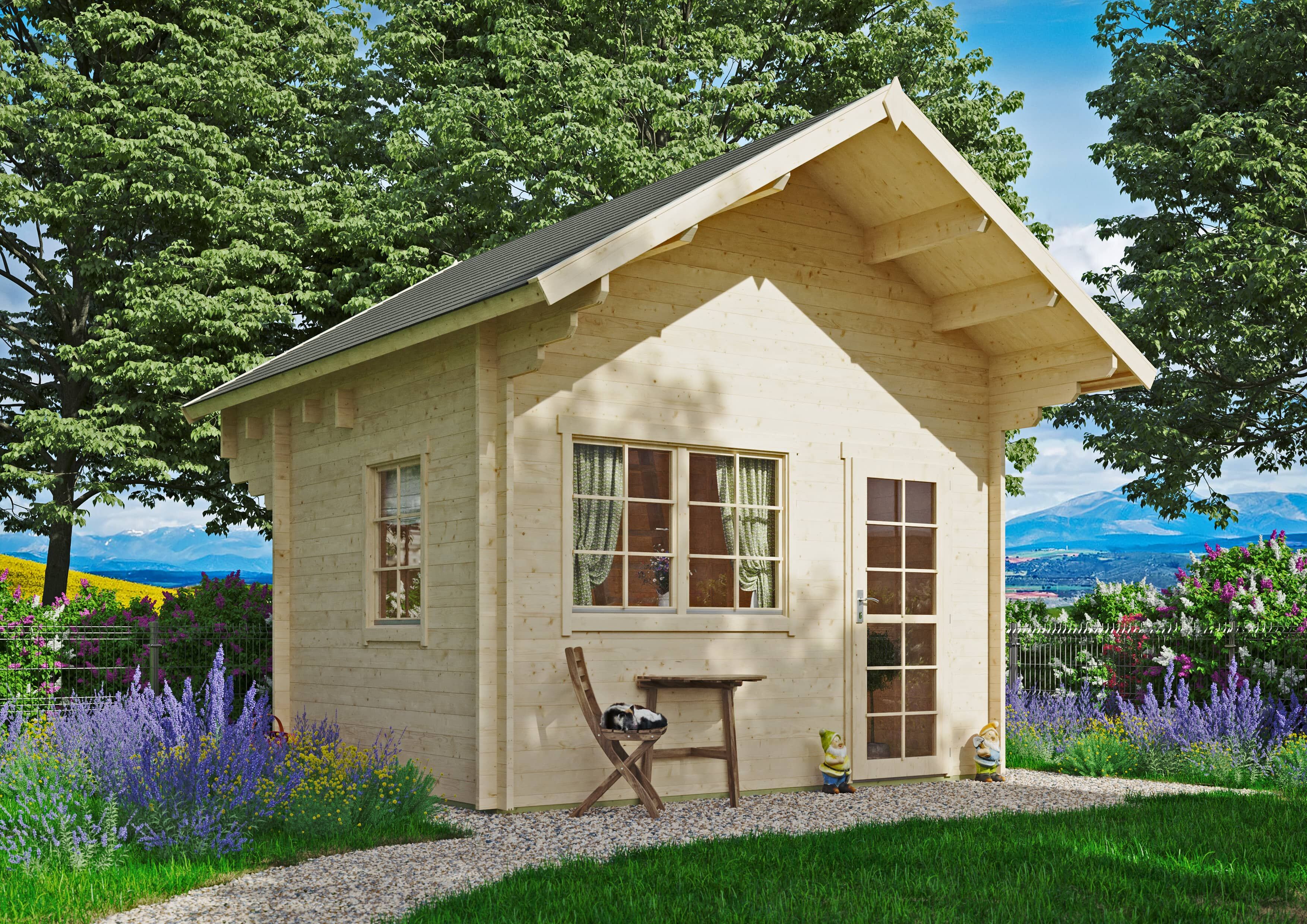 26% Rabatt ! Satteldach Gartenhaus Modell Boden-1