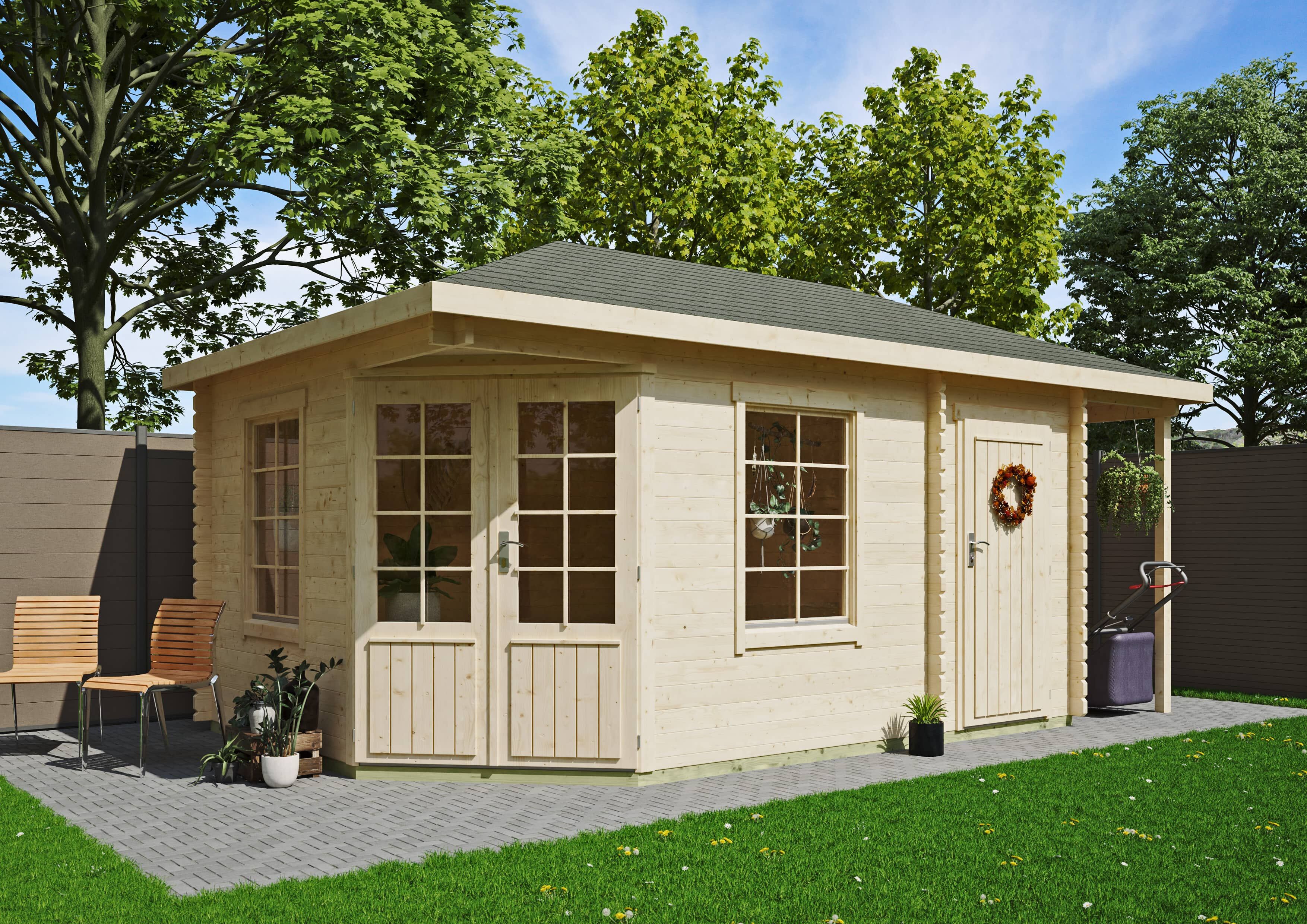 26% Rabatt ! 5-Eck Gartenhaus Modell Isa 40 A