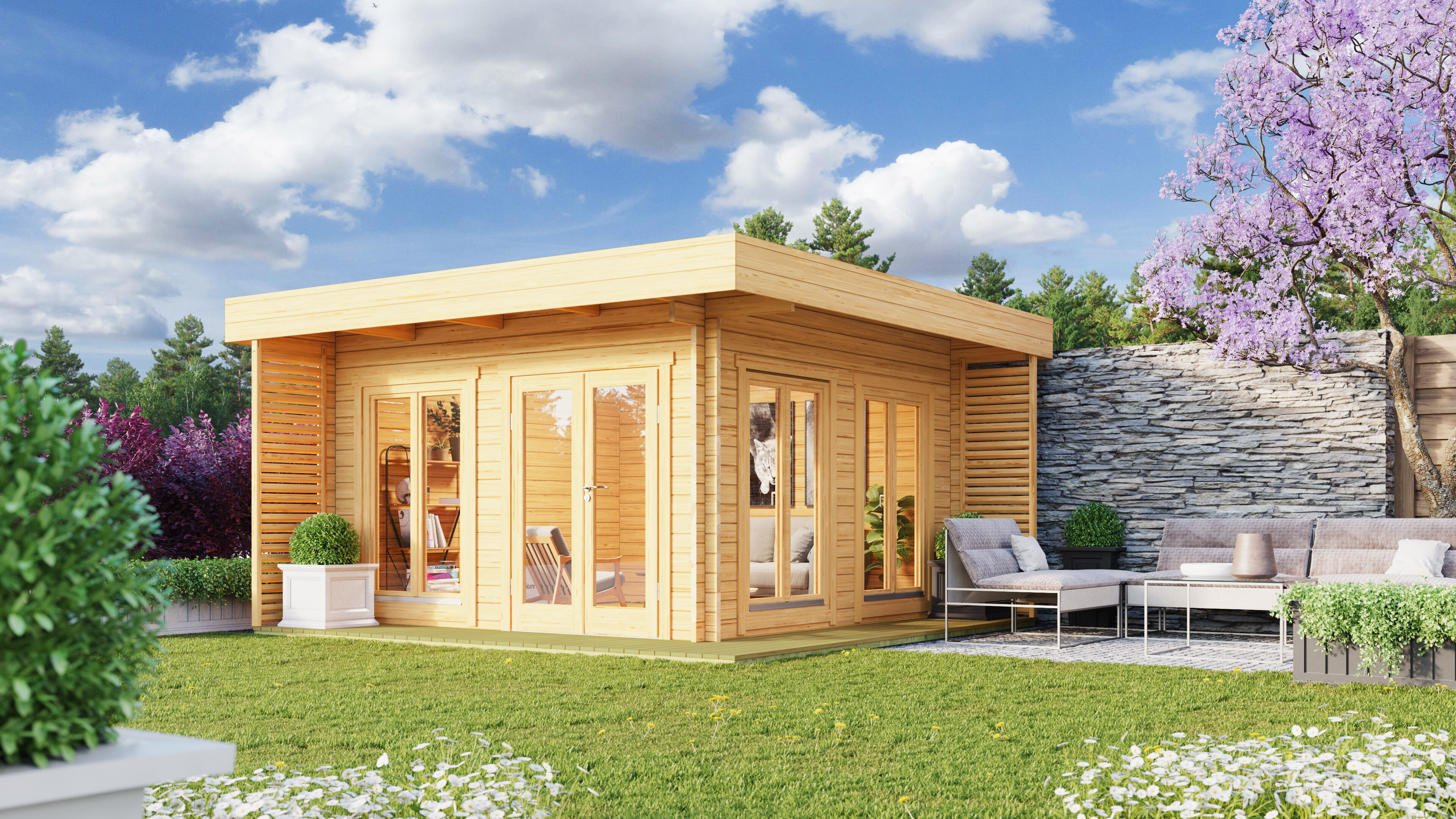 26% Rabatt ! Gartenlounge Modell Petra 44 E 6x4m