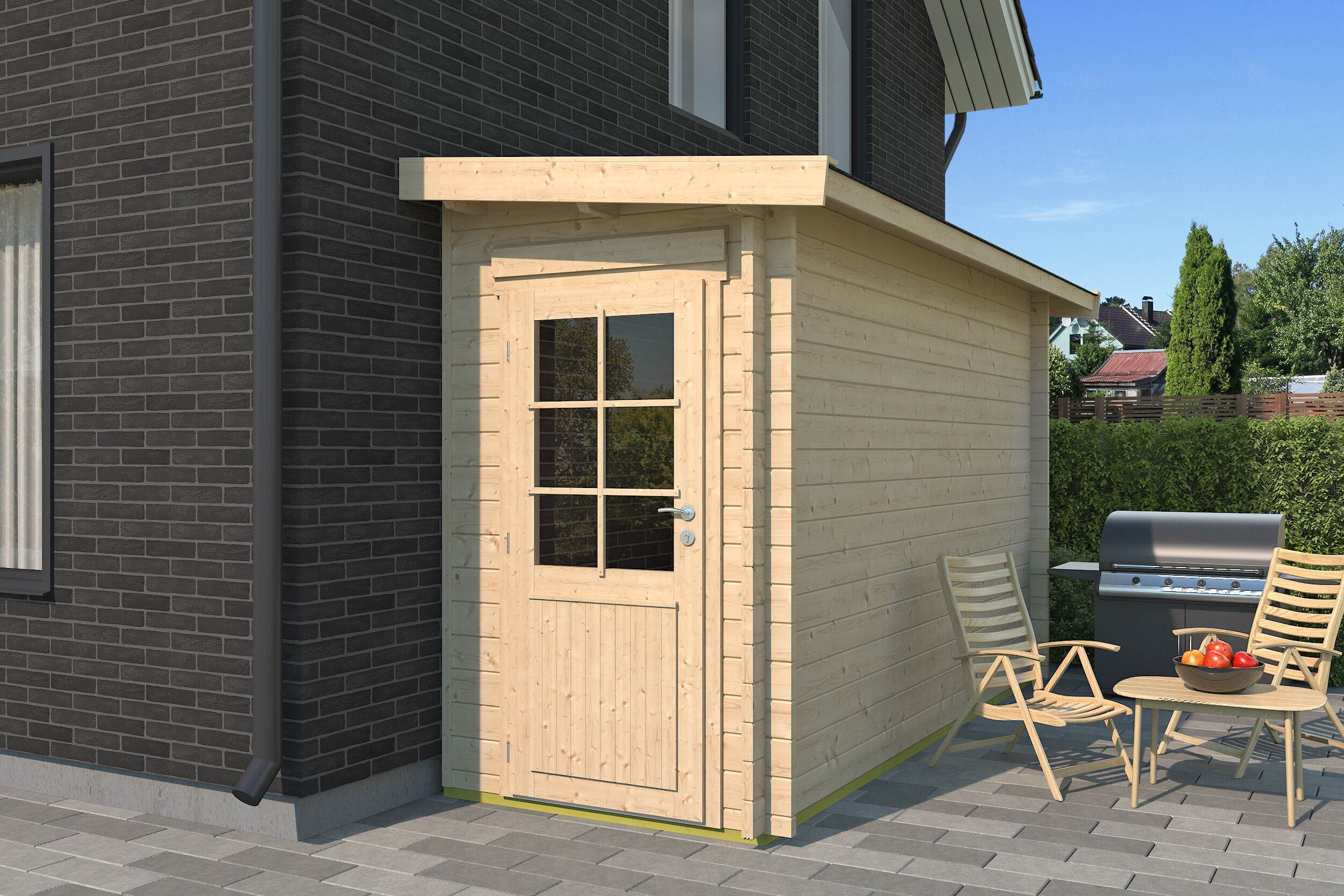 26% Rabatt ! Gartenhütte Modell Pulti 44 C 3x2m