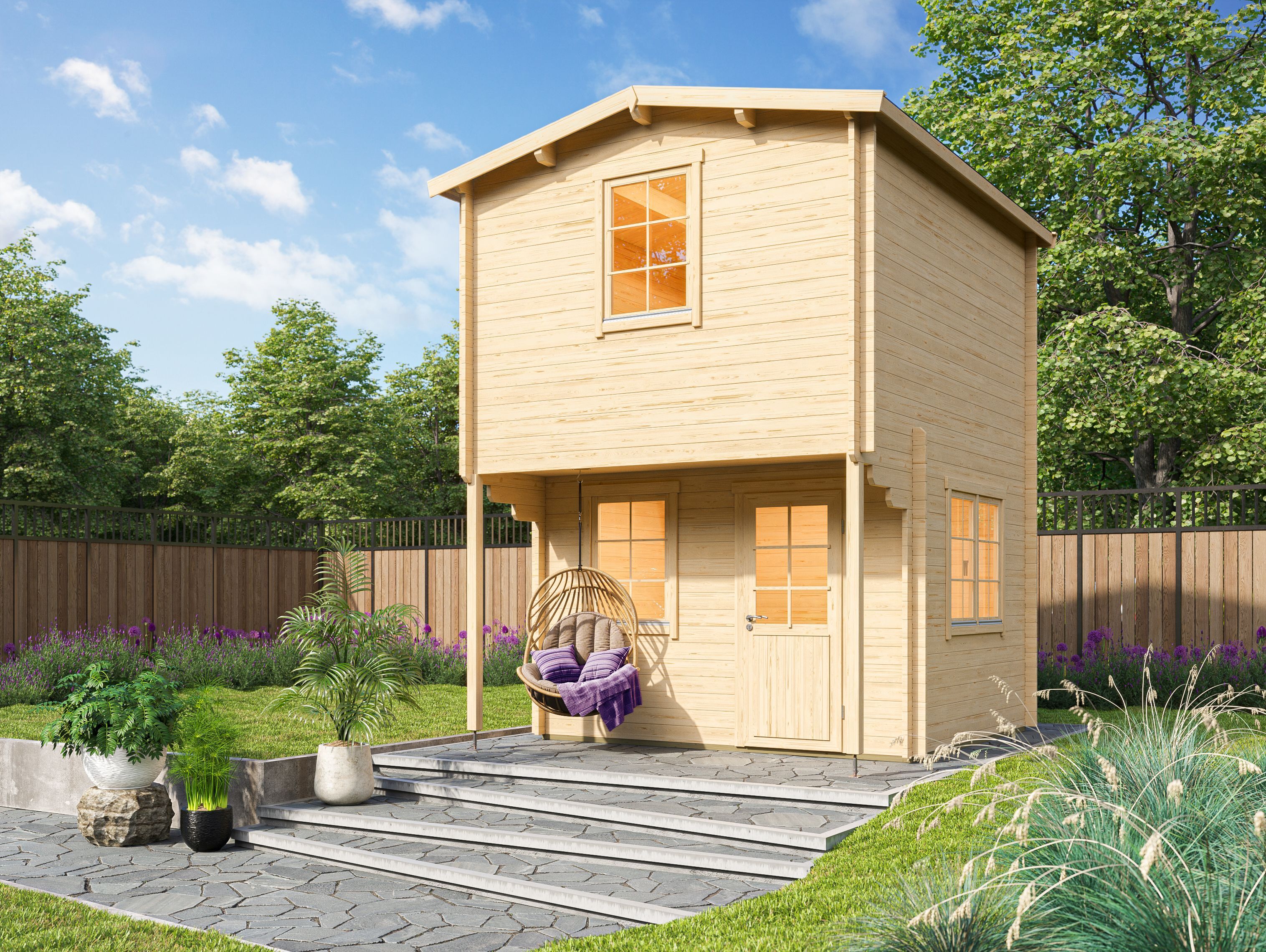 26% Rabatt ! Fjordholz Satteldach Gartenhütte Modell Pixie 44 4x3m